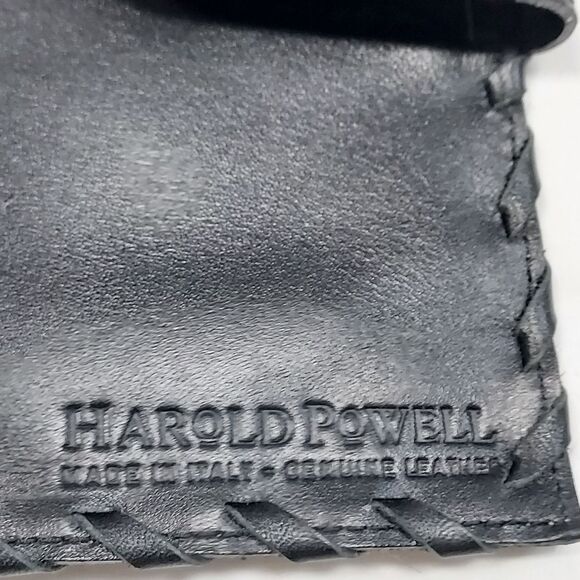 Harold Powell Olive Calf Hair and Leather Passport Holder - Picture 5 of 7